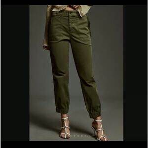 Anthropologie The Richie Slim Joggers in Moss Green Sz 4 27